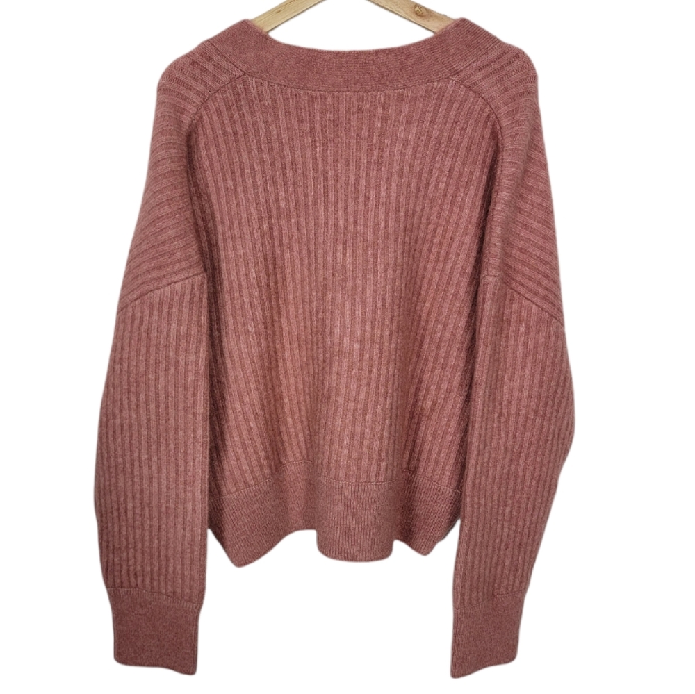 Anine Bing Maxwell Cardigan Mohair Rose Size Large New - Picture 6 of 11